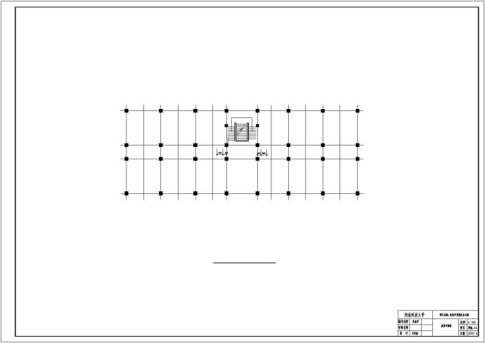 某大学6900平米钢筋混凝土结构办公楼全套建筑设计CAD图纸_图1