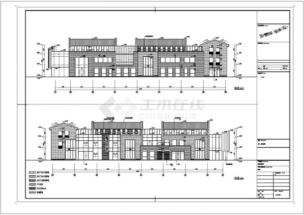 3层婚纱商业城建筑设计施工图-图二