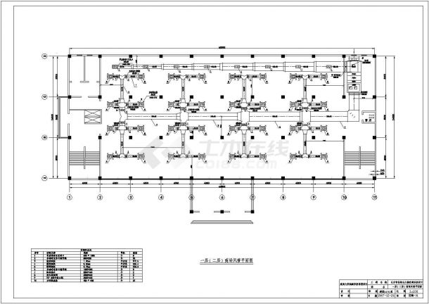 某多层商场综合楼空调通风及采暖系统毕业设计cad全套施工图（含设计说明，含计算书）-图一