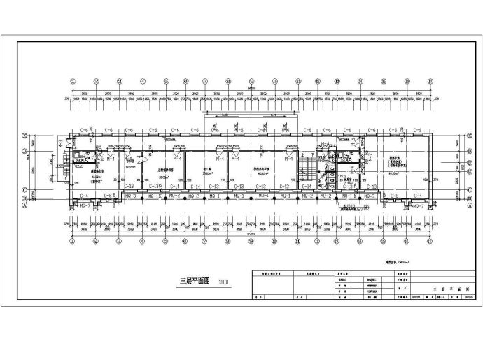 3214平方米五层办公楼建筑结构设计施工cad图，共十二张_图1