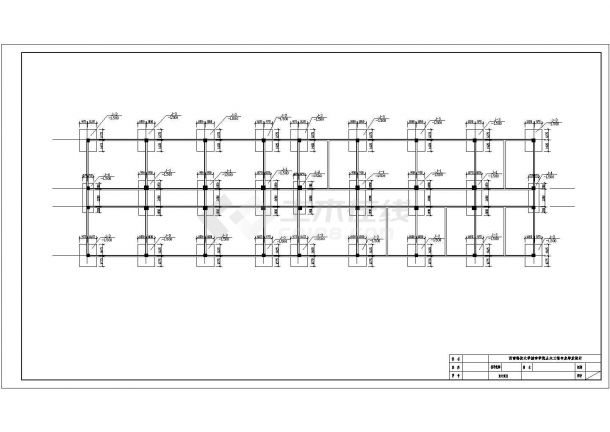 台州市某化工厂3200平米4层框架结构办公楼结构设计CAD图纸-图二