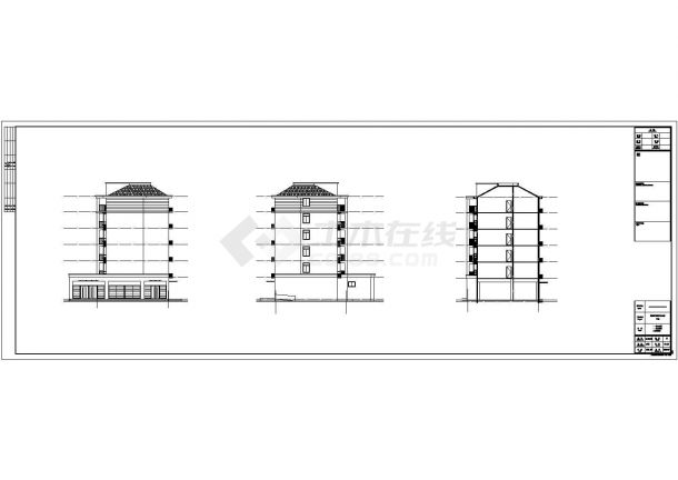 西宁市某临街6800平米6层框混结构商住楼建筑设计CAD图纸（1层商铺）-图一