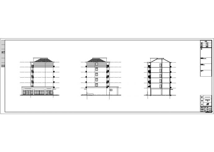 西宁市某临街6800平米6层框混结构商住楼建筑设计CAD图纸（1层商铺）_图1
