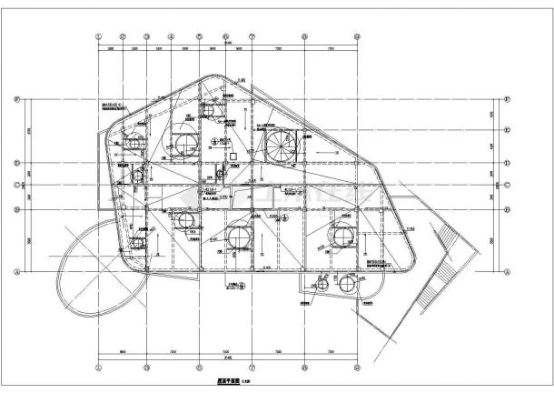 常州市人民路某社区2700平米3层框架结构幼儿园建筑设计CAD图纸-图二