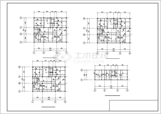 某乡村三层砌体农村住宅楼建筑设计结构CAD资料-图二