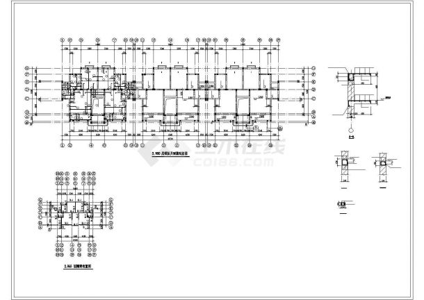 某地区六层砖混结构住宅楼建筑设计结构CAD资料-图二