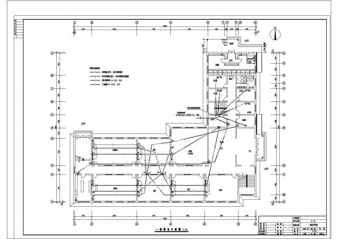 四层教学楼电气布置施工参考CAD图纸_图1