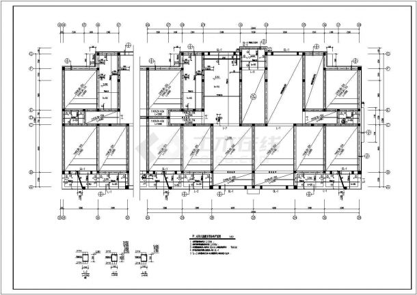 某地区高级砌体小区多层砖混楼建筑设计结构CAD资料-图一