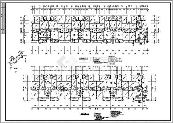 某城市高级砌体小区多层建筑设计结构CAD资料-图一