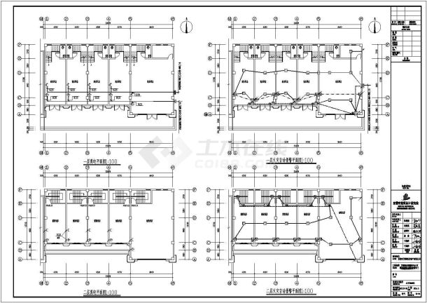 某高档住宅小区二层框架结构配套商业楼配电设计cad全套电气施工图（含设计说明，含弱电设计，含多套设计）-图一