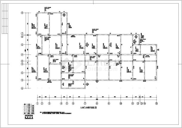 某高层混合结构小办公楼设计cad全套结构施工图-图二