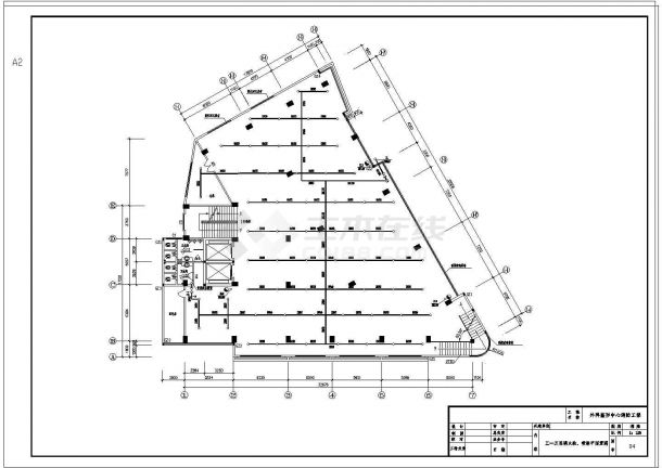 某地区民生建筑综合楼消防系统布线设计CAD资料-图二
