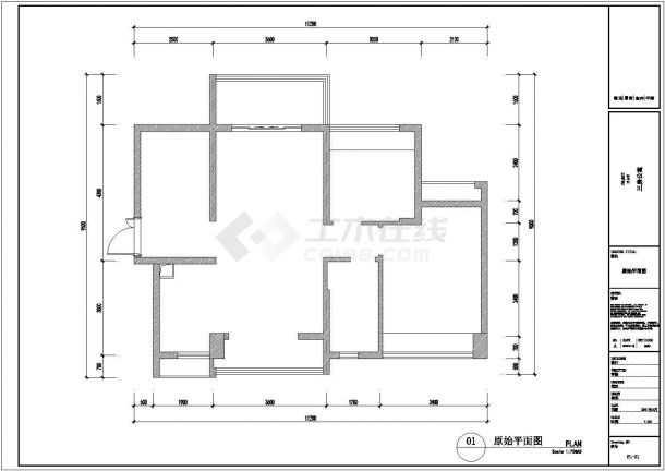 三居室欧式住宅装修设计图（含效果图）-图一