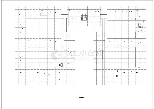天津某国际学校2..1万平米四层框架结构教学楼平面设计CAD图纸-图二