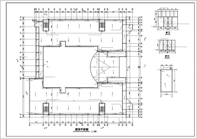 无锡市某中学1.3万平米五层框架结构教学楼建筑设计CAD图纸_图1