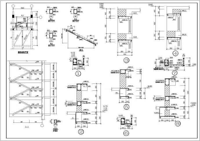 某多层框架结构教学楼设计cad详细结构施工图纸_图1