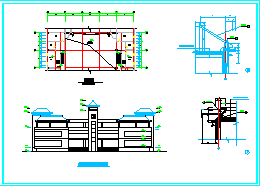 某学校艺术中心全套CAD建筑施工设计图_图1