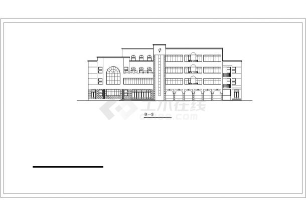 温州市某实验小学6450平米4层框架结构教学楼平立面设计CAD图纸-图一