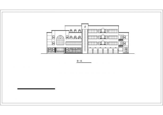 温州市某实验小学6450平米4层框架结构教学楼平立面设计CAD图纸_图1