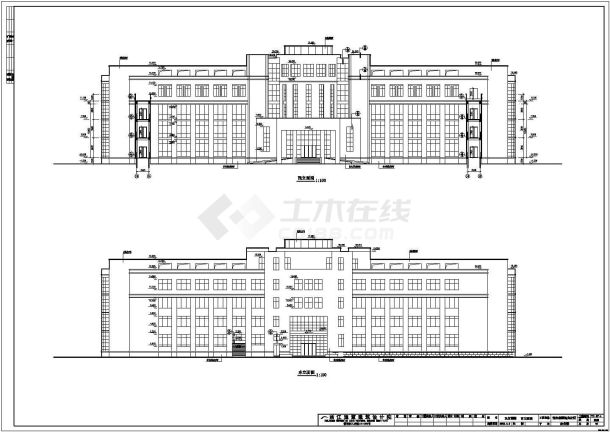 某地集团办公楼建筑设计cad施工图-图一