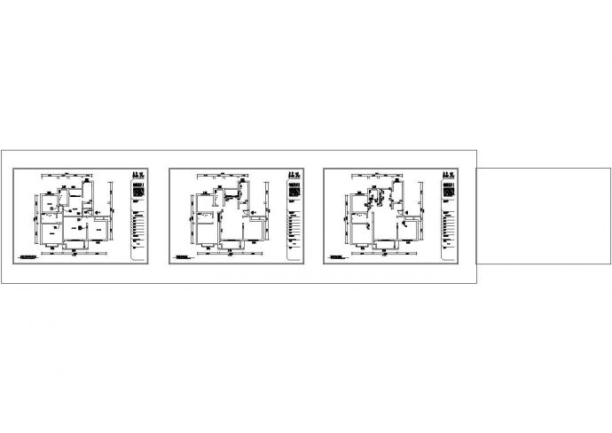 某小区简约风格住宅3室2厅2卫CAD室内设计装修图纸_图1