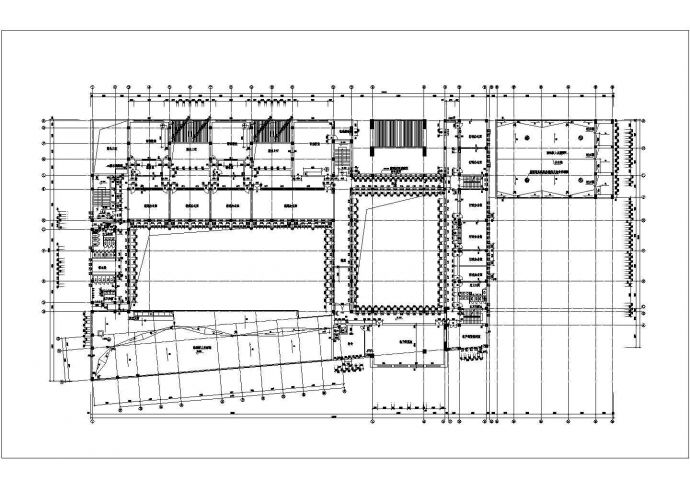 衡阳市某小学8500平米4层框架结构教学综合楼平面设计CAD图纸_图1
