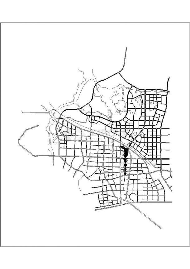 [湖南]二公里市政道路给排水施工图-图一