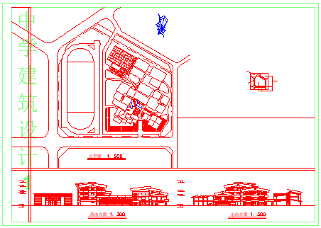 某中学设计建筑全套设计CAD基础平面图