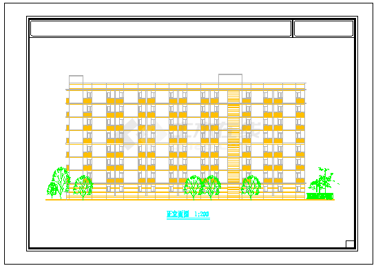 某中学学生公寓建筑方案设计施工图-图二