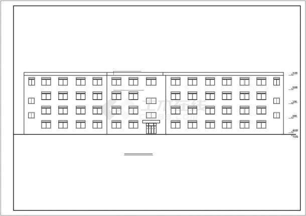 合肥市某实验小学4800平米四层框架结构教学楼建筑设计CAD图纸-图一