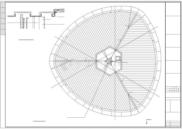 49米高体育中心景观塔结构施工图（含建筑图 18吨消防水箱）-图一