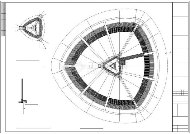 49米高体育中心景观塔结构施工图（含建筑图 18吨消防水箱）-图二