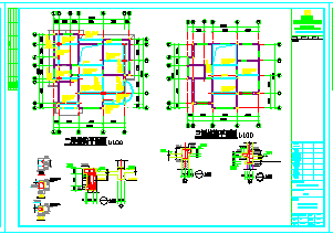3层砖混砌体结构食堂全套cad设计施工图（建筑结构水电）_图1