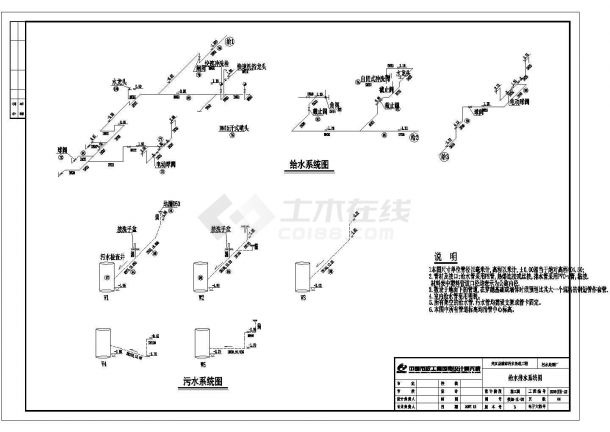 崇州市某县城大型生活污水处理工程全套设计CAD图纸-图二