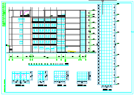 消防大队教学楼建筑全套设计CAD施工图-图一