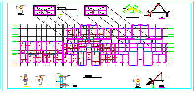 6层筏板基础砖混结构住宅结构cad设计施工图