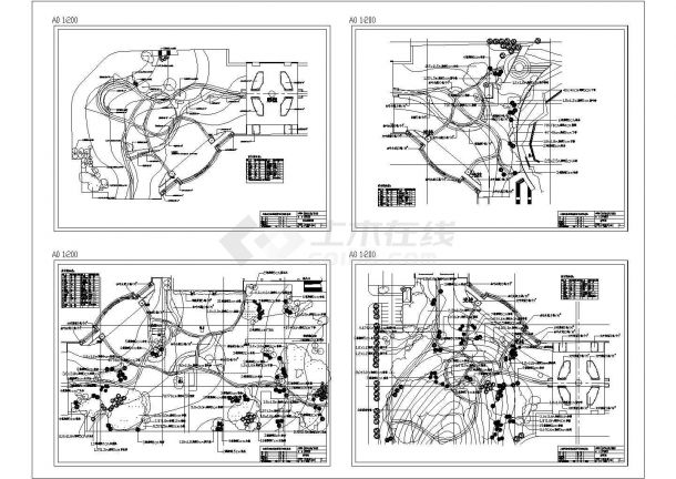 某黄石市人民广场CAD建筑设计全套施工图-图一
