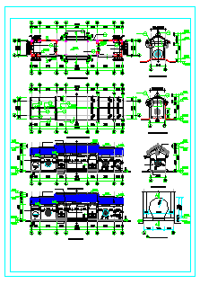 某仿古管理用房建筑cad设计施工图-图一