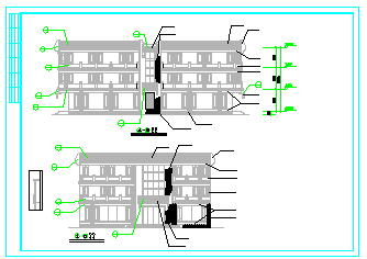 西安某古建营业厅建筑cad施工设计图纸_图1