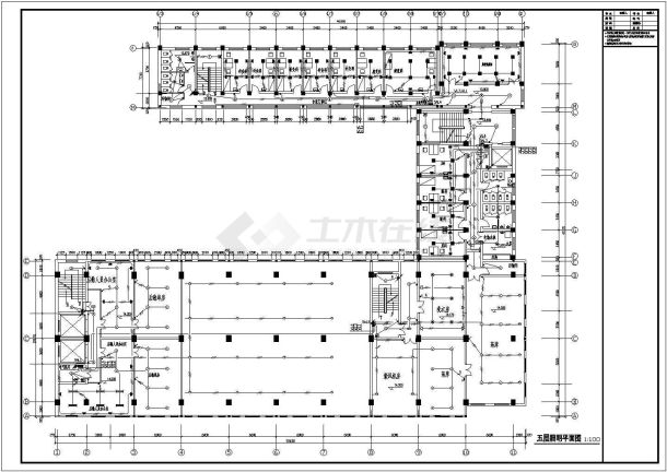 某地区市中心建筑各层各层照明设备间电气系统设计CAD资料-图一