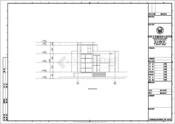 某地庭院式别墅建筑设计CAD图纸-图一