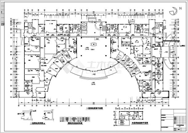 某地区市中心建筑各层网络通信系统设计CAD资料-图二