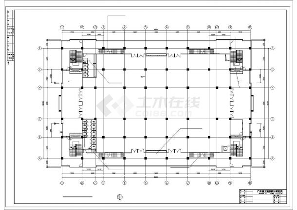 某工厂餐厅及宿舍楼CAD建筑结构施工图-图二