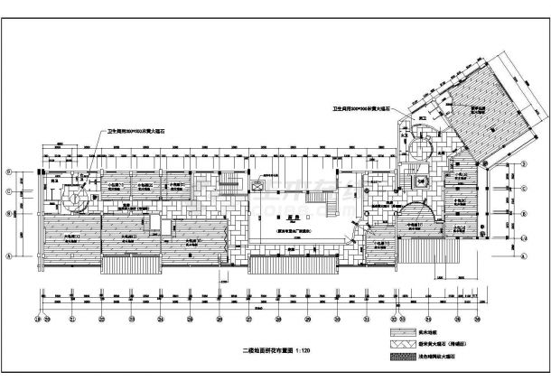 某经典中式餐厅CAD建筑全套设计施工图 -图二