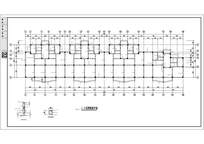 某地区市中心六层框架住宅楼结构建筑设计CAD资料_图1