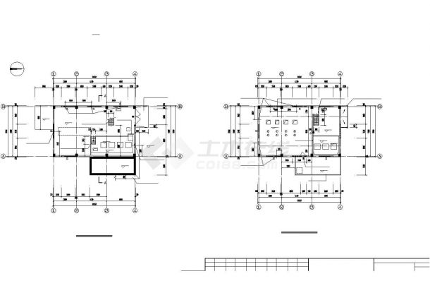 重庆市某污水处理厂207平米2层框架结构污泥过滤间建筑设计CAD图纸-图二