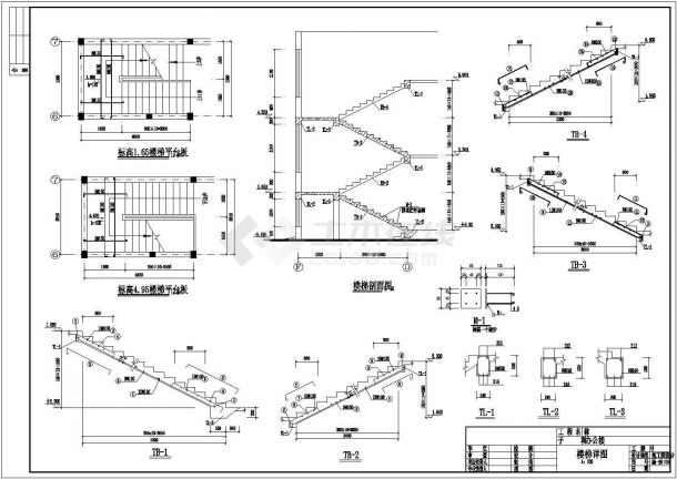 某3层砖混结构办公楼设计cad全套结构施工图（含设计说明，含建筑设计)-图二