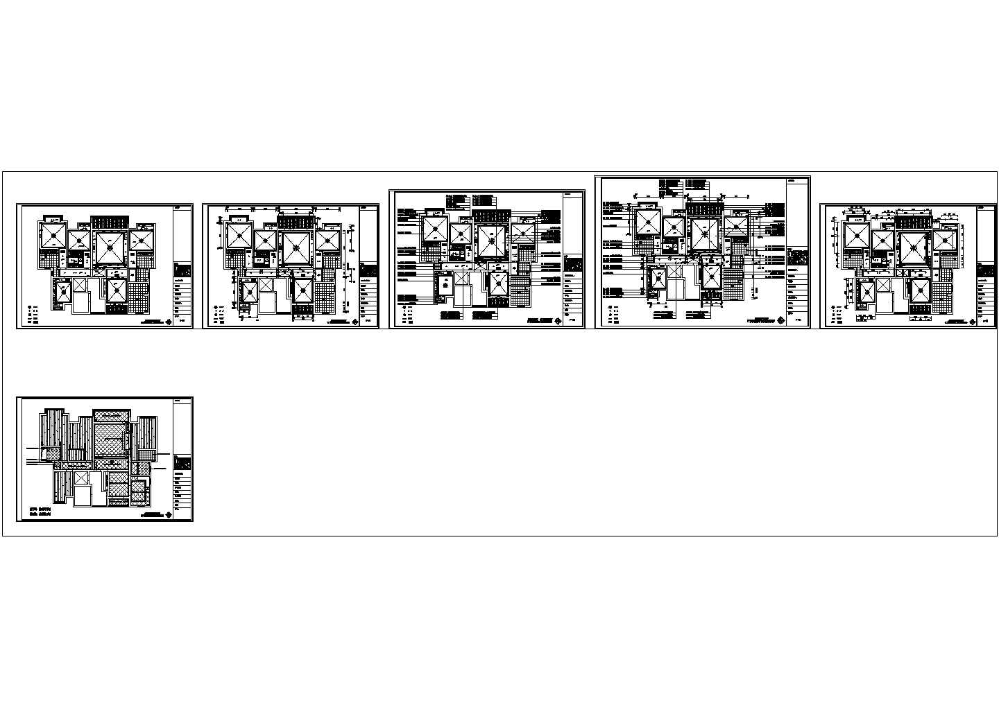 某美式风格住宅4室2厅3卫CAD室内装修设计施工图