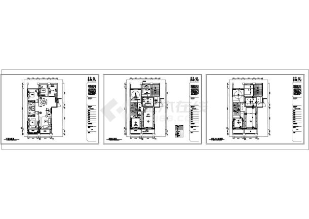 某义乌中央公馆3室2厅2卫160㎡CAD室内装修设计施工图-图二
