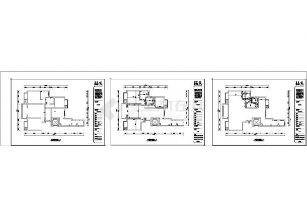 某住宅区2室2厅2卫CAD室内装修设计施工图-图一